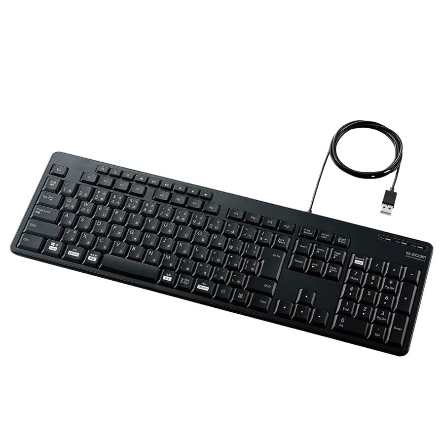 新品未開封　エレコム キーボード 静 キーボード 静音 有線13 Amazon.co.jp: エレコム 有線 フルキーボード 静音設計 抗菌